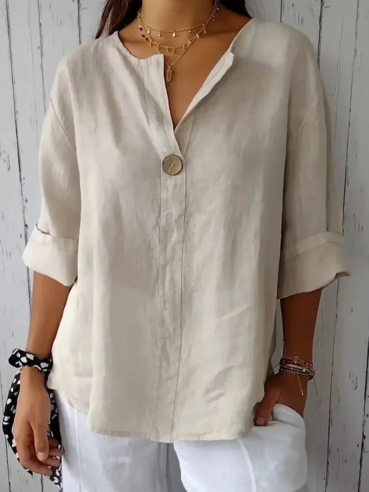 Alliah™ | Simple Chic V-Neck Blouse