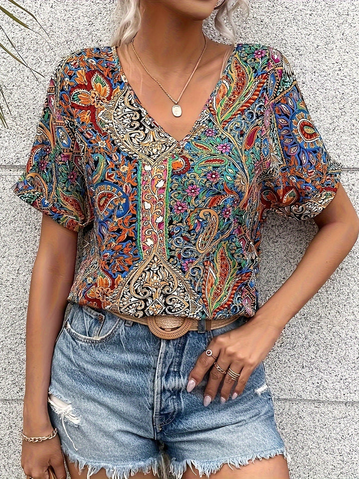 Shay™ | Breezy V-Neck Summer Blouse