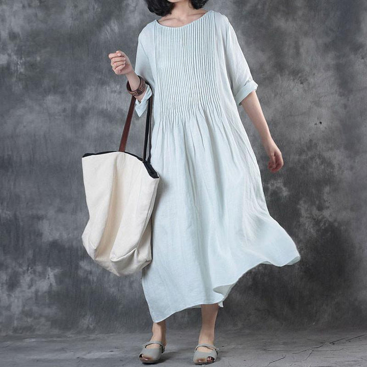 Sarah™ | Relaxed Linen Midi Dress