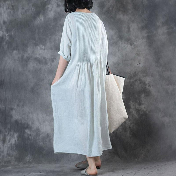 Sarah™ | Relaxed Linen Midi Dress