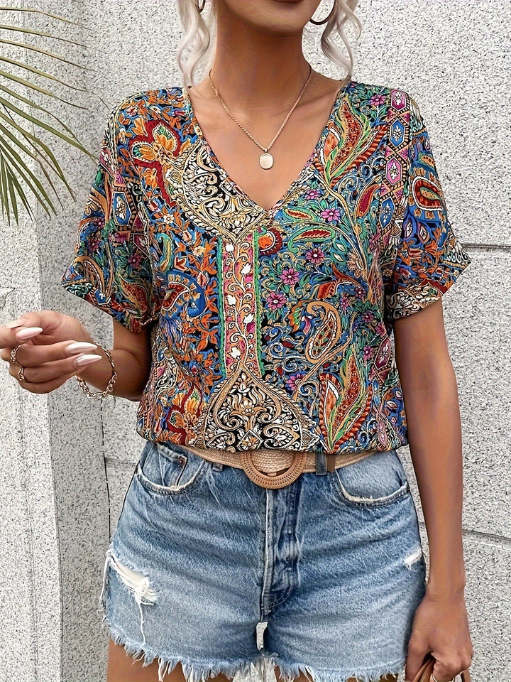 Shay™ | Breezy V-Neck Summer Blouse